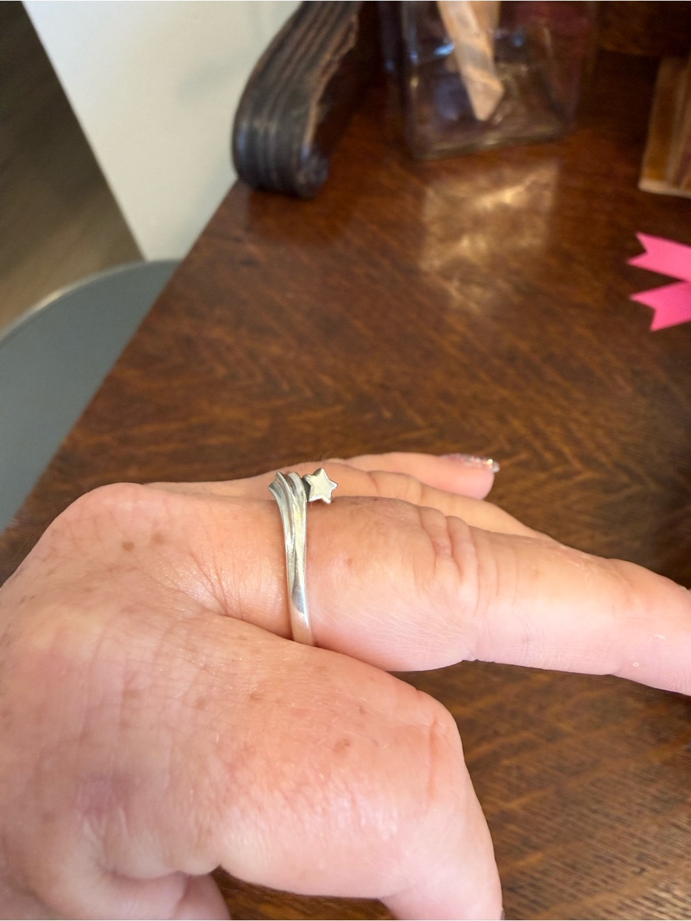 James Avery size 9 shooting star ring Silver - Picture 5 of 5